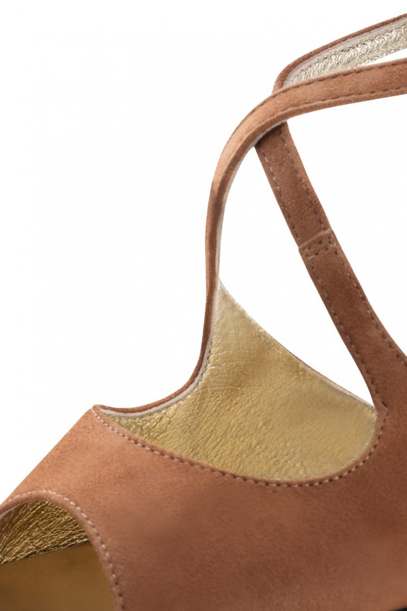 Туфли для танцев Werner Kern модель Tessa/Suede brown/Nappa leather copper