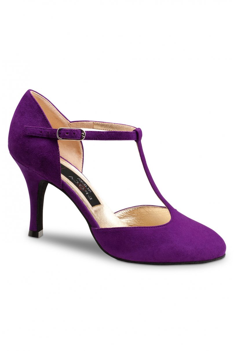 Women's dance shoes Corazon/Suede viola for Argentine tango, salsa, bachata by Werner Kern