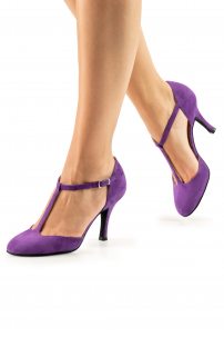 Women's dance shoes Corazon/Suede viola for Argentine tango, salsa, bachata by Werner Kern