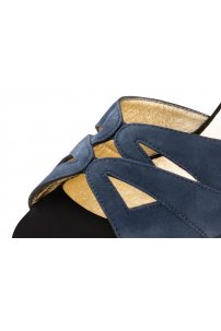 Туфлі для танців Werner Kern модель Rosita/Suede dark blue/Patent leather black