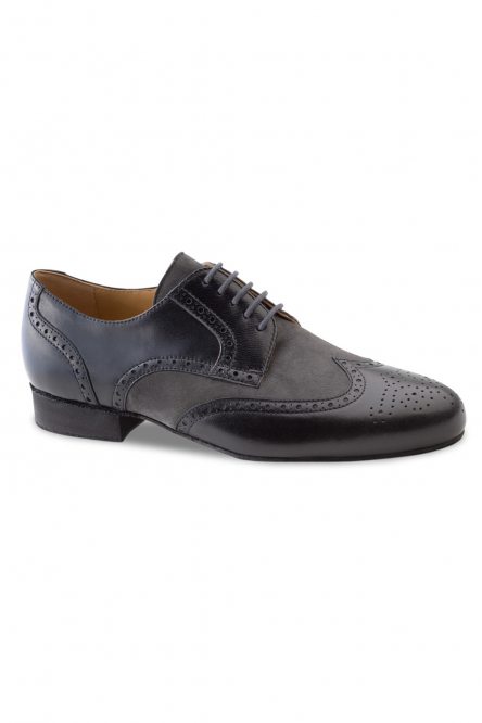 Men's Social Dance Shoes Udine Nappa black/Suede grey