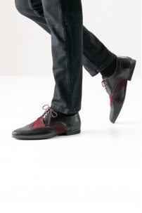 Туфлі для танців Werner Kern модель Firenze/Nappa black/Suede vino