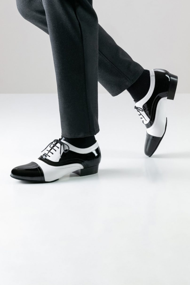 Туфлі для танців Werner Kern модель La Plata/Nappa leather white/Patent leather black