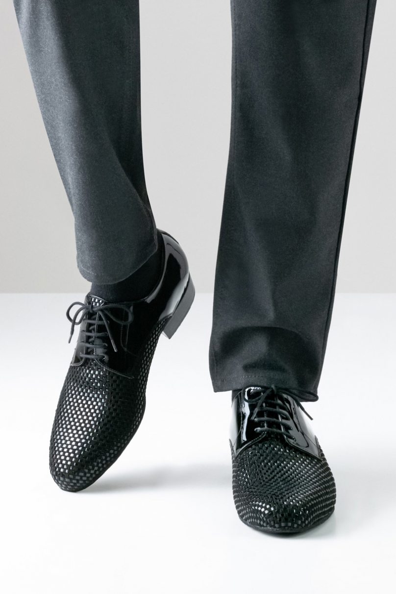 Social dance shoes Werner Kern model Rio Negro/Patent leather/Suede black