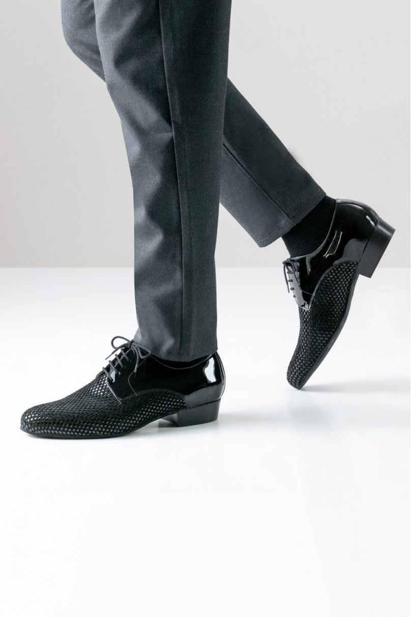 Tanzschuhe Werner Kern model Rio Negro/Patent leather/Suede black