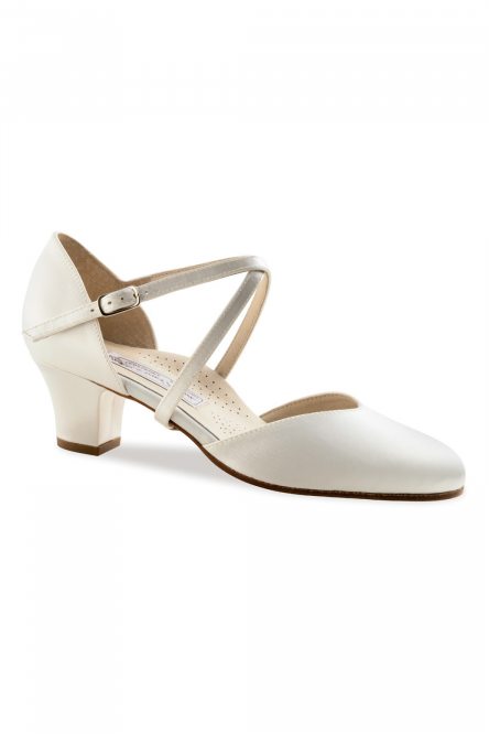 Bridal dance shoes for women Werner Kern model Felice LS/Satin white