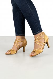 Ladies latin dance shoes by Werner Kern style Eva/Satin – copper