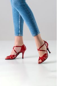 Social dance shoes Werner Kern model Adora/Patent leather red