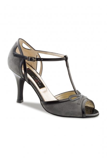 Social dance shoes Werner Kern model Alexia/Patent leather black grey
