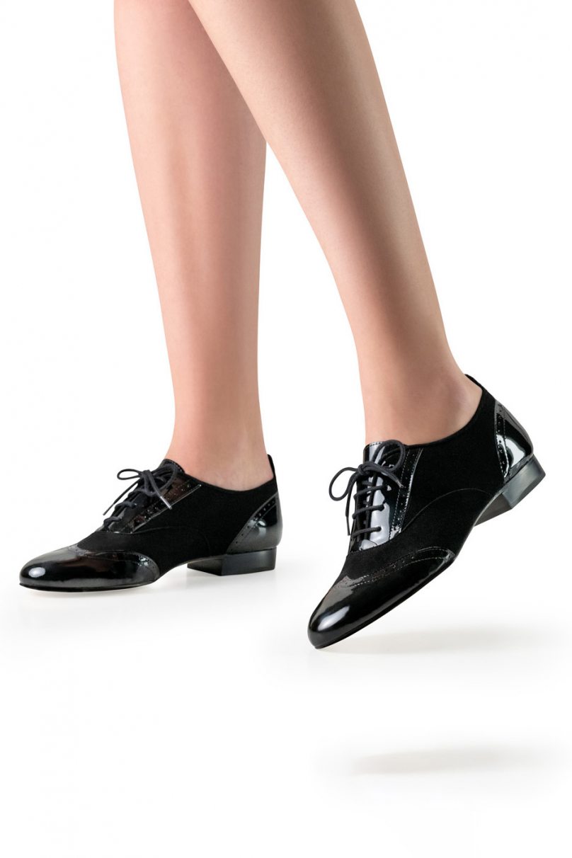 Туфли для танцев Свинг, Твист, Зумба, Буги Вуги Werner Kern модель Taylor/Patent/Suede black