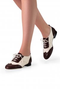 Dance shoes for Swing, Twist, Zumba, Boogie Woogie Werner Kern model Taylor LS/Nappa barolo/creme