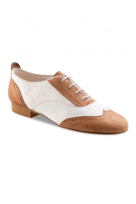 Dance shoes for Swing, Twist, Zumba, Boogie Woogie Werner Kern model Taylor LS/Nappa caramel/creme