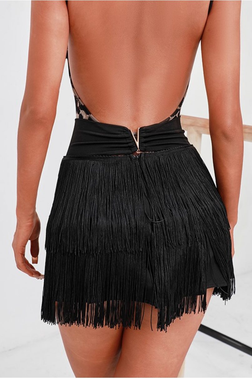Latin dance skirt by ZYM Dance Style model 2137 Black