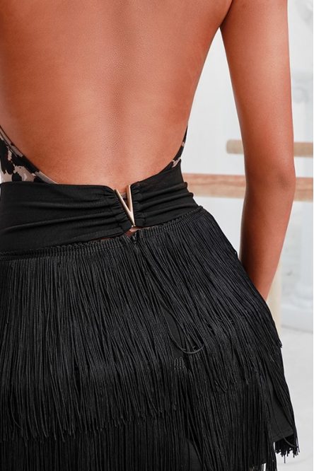 Black Lush Fringe Skirt