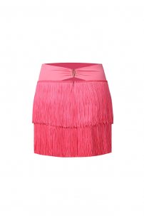 Lush Fringe Skirt Hot Pink