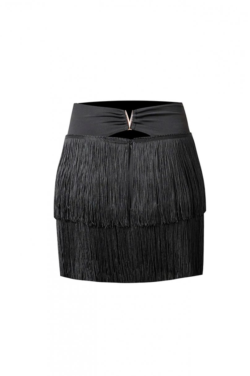 Latin dance skirt by ZYM Dance Style model 2137 Black