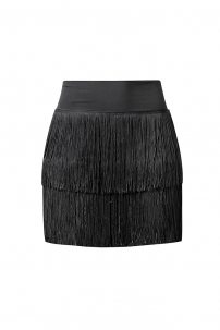 Black Lush Fringe Skirt