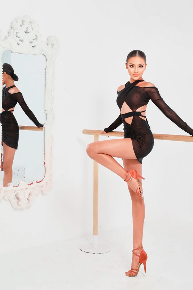 Платье для бальных танцев для латины от бренда ZYM Dance Style модель 2177 Black