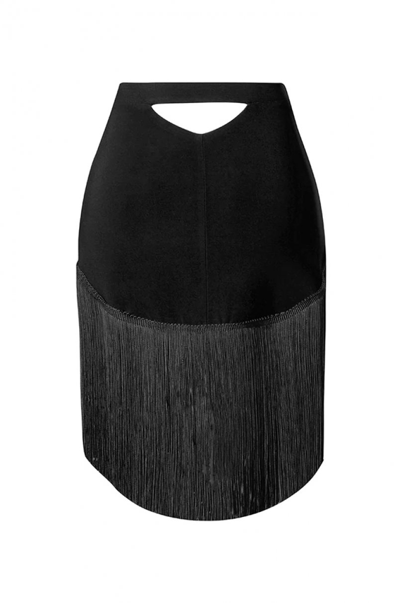 Latin dance skirt by ZYM Dance Style model 2215 Black
