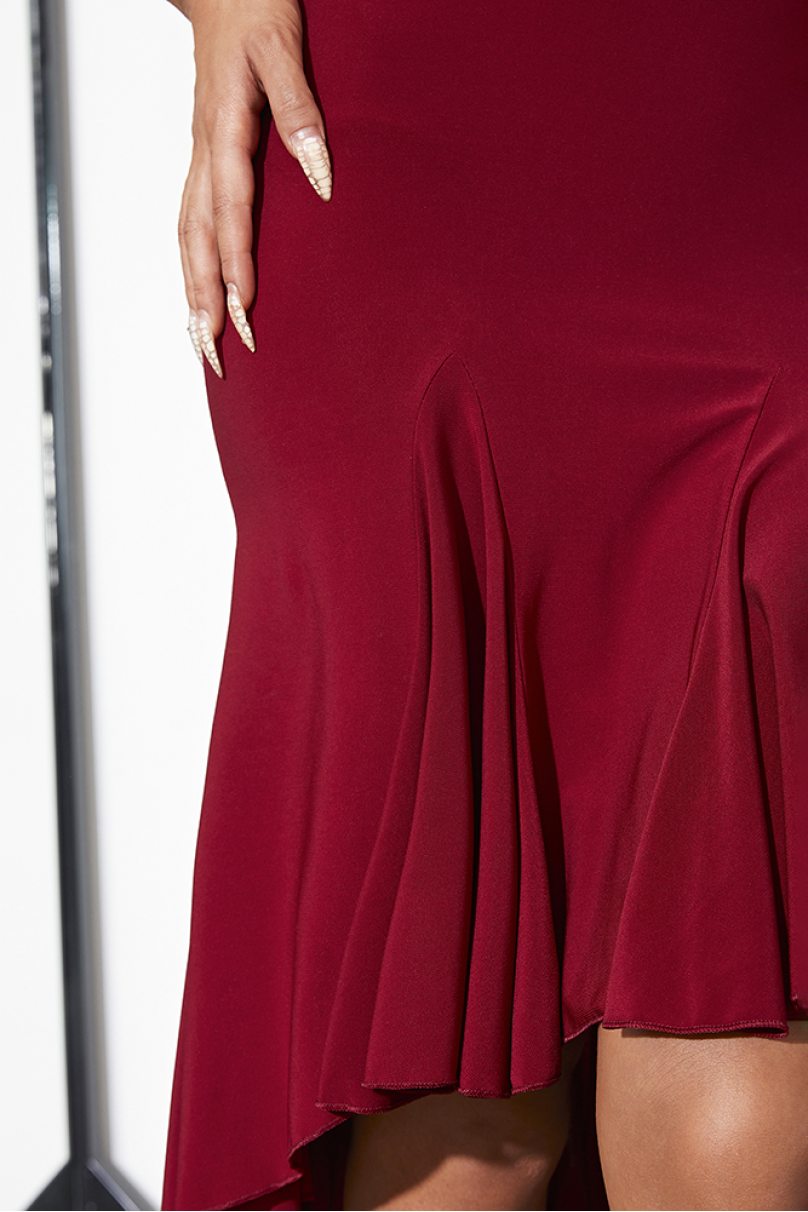 Сукня для бальних танців для латини від бренду ZYM Dance Style модель 2238 Wine Red