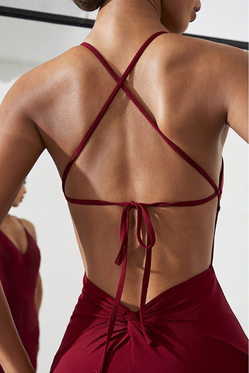 Платье для бальных танцев для латины от бренда ZYM Dance Style модель 2238 Wine Red