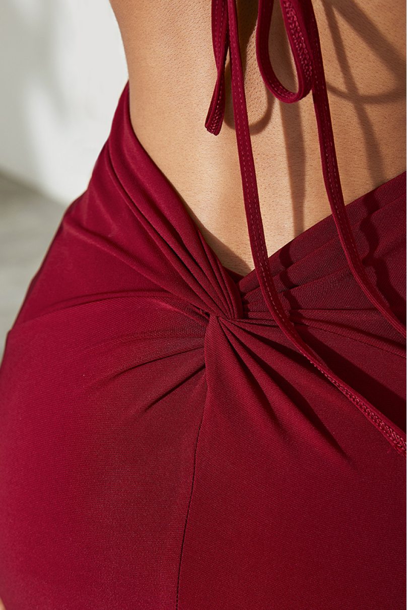Сукня для бальних танців для латини від бренду ZYM Dance Style модель 2238 Wine Red