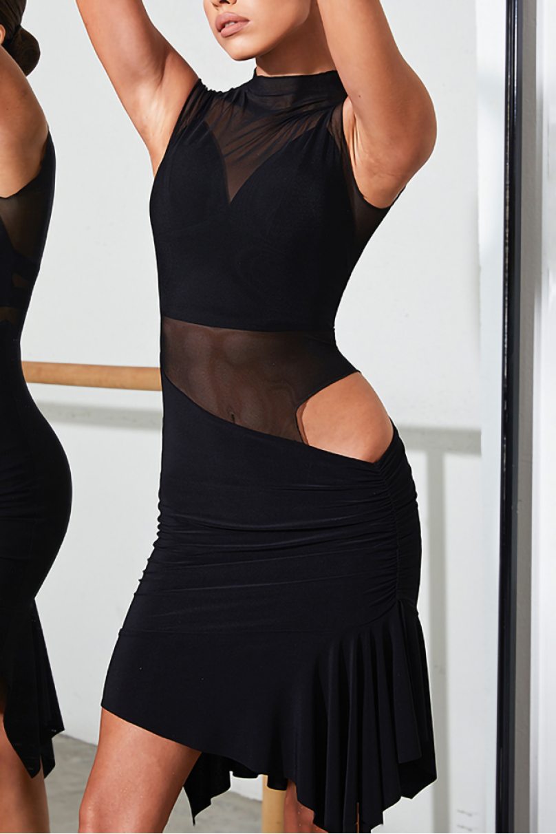 Latin dance dress by ZYM Dance Style model 2243 Black