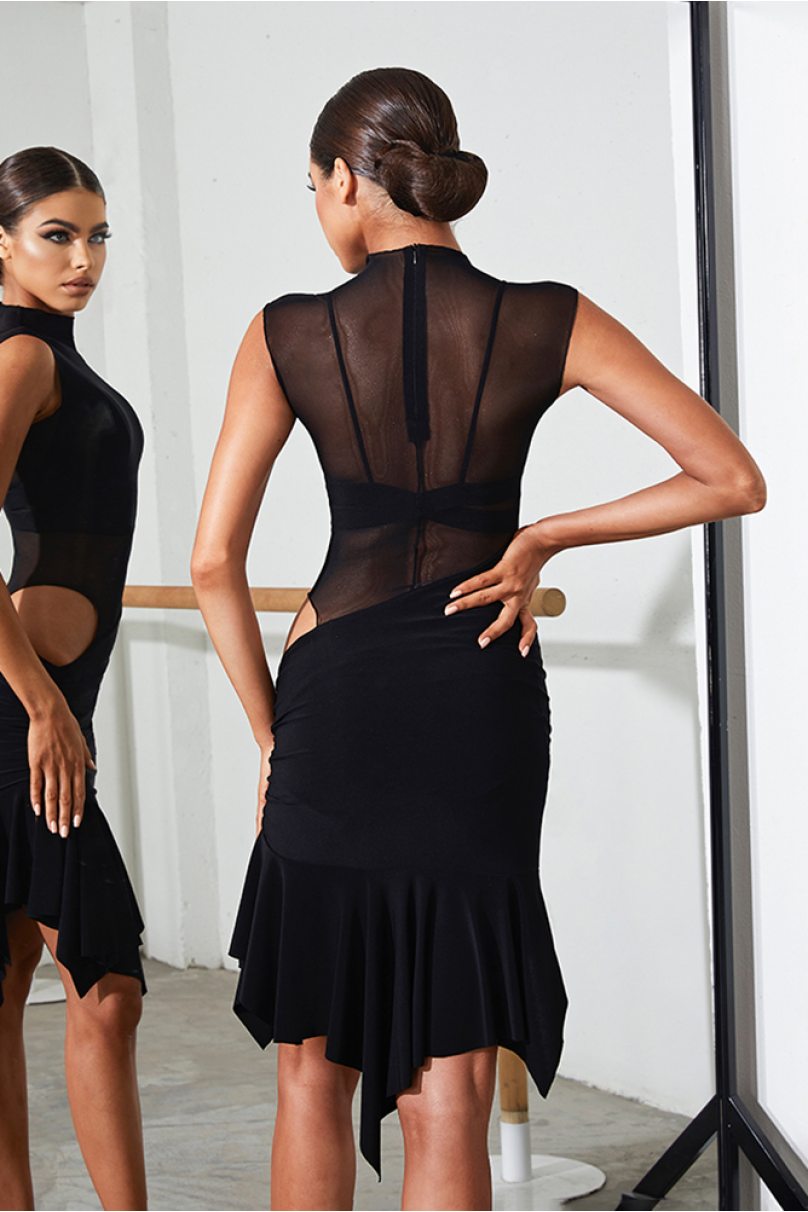 Платье для бальных танцев для латины от бренда ZYM Dance Style модель 2243 Black
