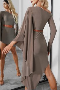 Moda Latin Dance Dress in Grey Brown