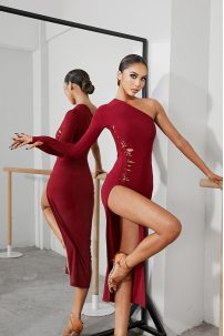 Red Rosing Latin Dance Dress