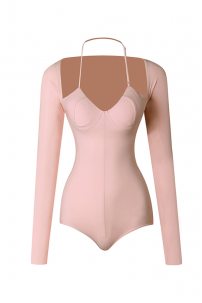 Milk Pink Betty Bodysuit for Dance