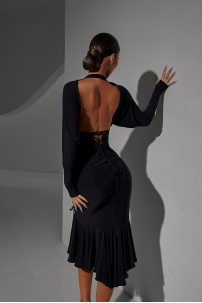 Women's Latin Dance Neptune Skirt Black