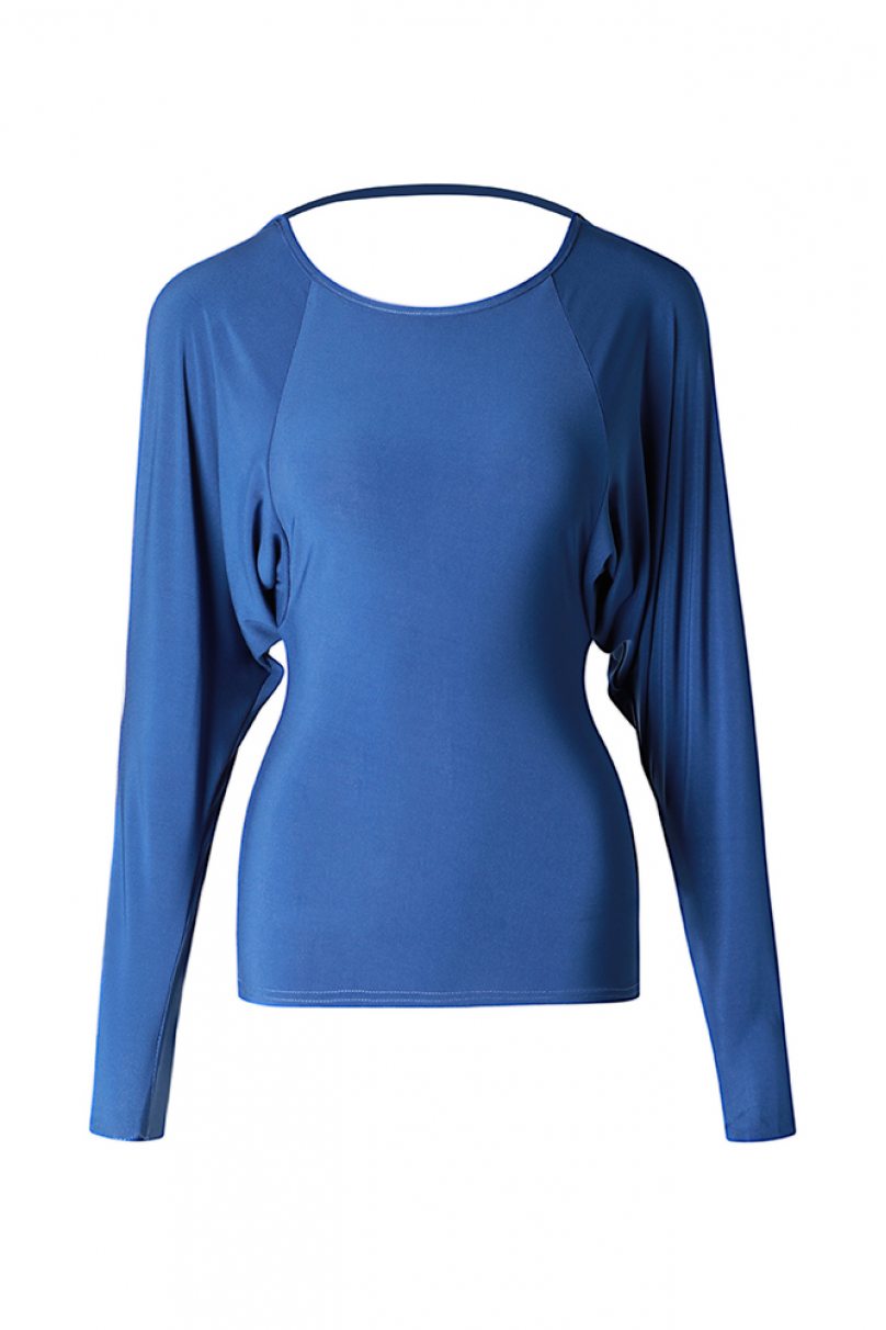 Dance blouse for women by ZYM Dance Style style 2301 Jewelry Blue