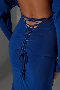 Women's Latin Dance Neptune Skirt Jewelry Blue