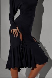 Women's Latin Dance Neptune Skirt Black