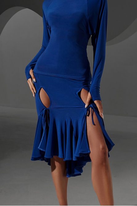 Women's Latin Dance Neptune Skirt Jewelry Blue
