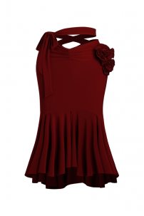 Спідниця для бальних танців для латини від бренду ZYM Dance Style модель 23107 Wine Red