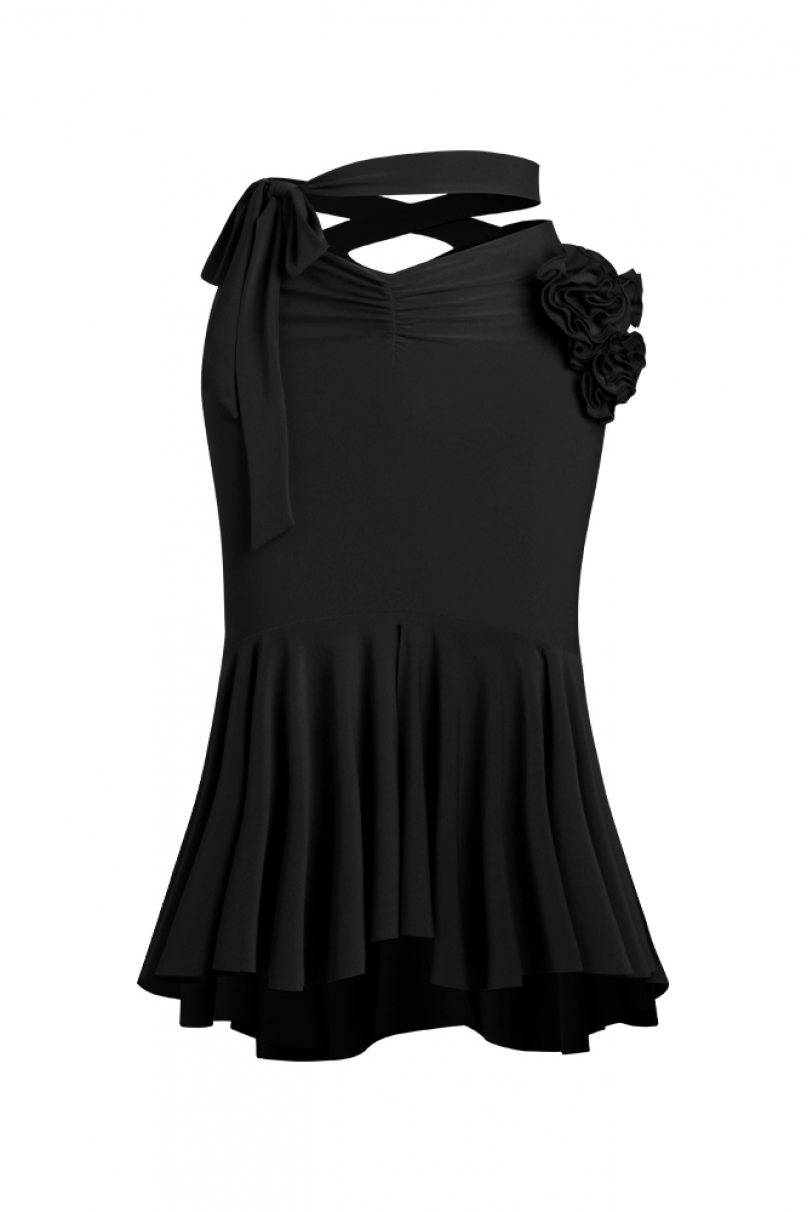 Latin dance skirt by ZYM Dance Style model 23107 Black