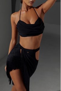 Women's Latin Dance Santorini Skirt Black