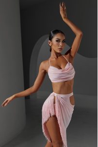 Women's Latin Dance Island Top Rosy Pink