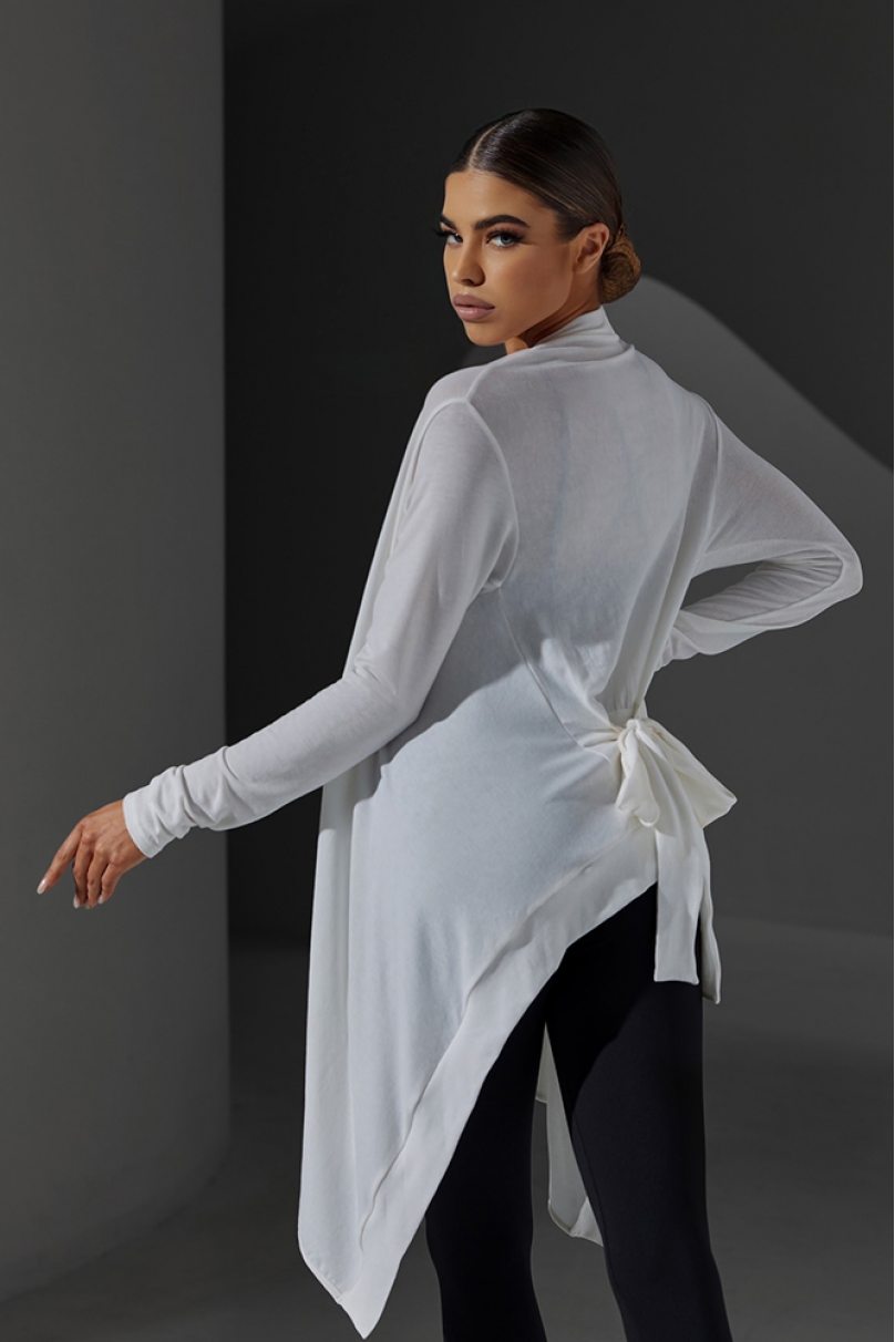 Latin dance tunic by ZYM Dance Style style 2312 Pure White