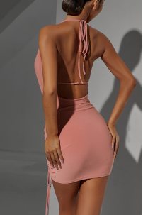 Women's Latin Dance Rock Barbie Skirt Rosy Pink