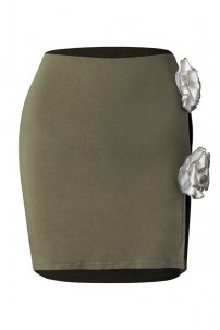Latin dance skirt by ZYM Dance Style model 2383 Army Green