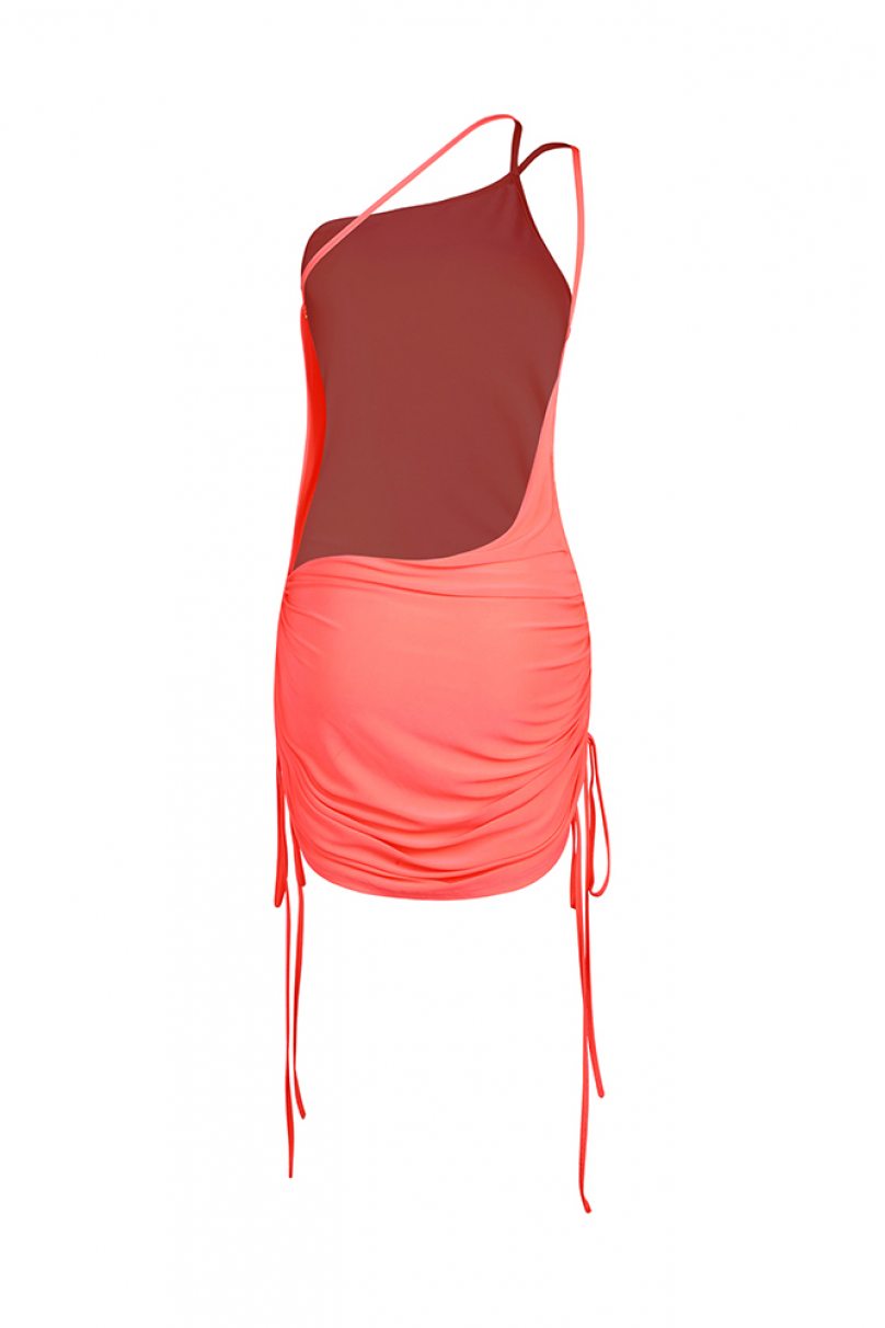 Платье для бальных танцев для латины от бренда ZYM Dance Style модель 2410 Neon Orange