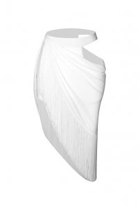 Women's Latin Dance Santorini Skirt Pure White