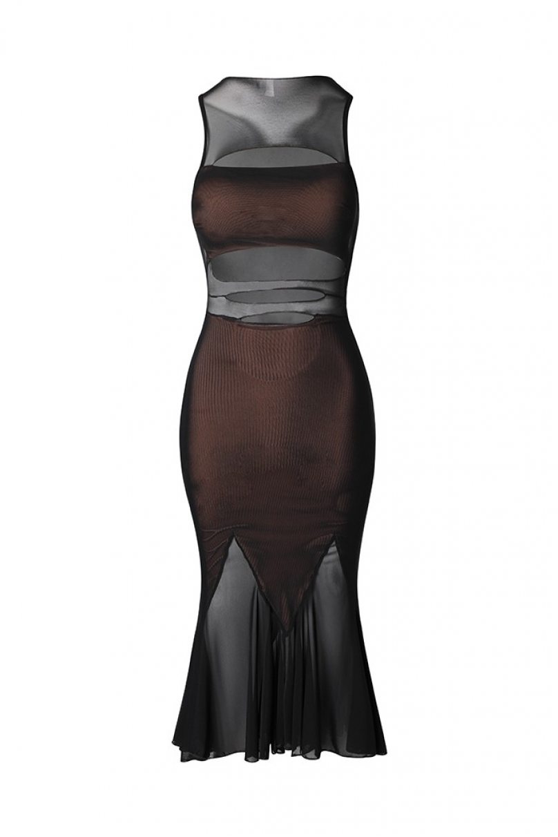 Платье для бальных танцев для латины от бренда ZYM Dance Style модель 2237 Black
