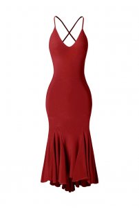Платье для бальных танцев для латины от бренда ZYM Dance Style модель 2238 Wine Red