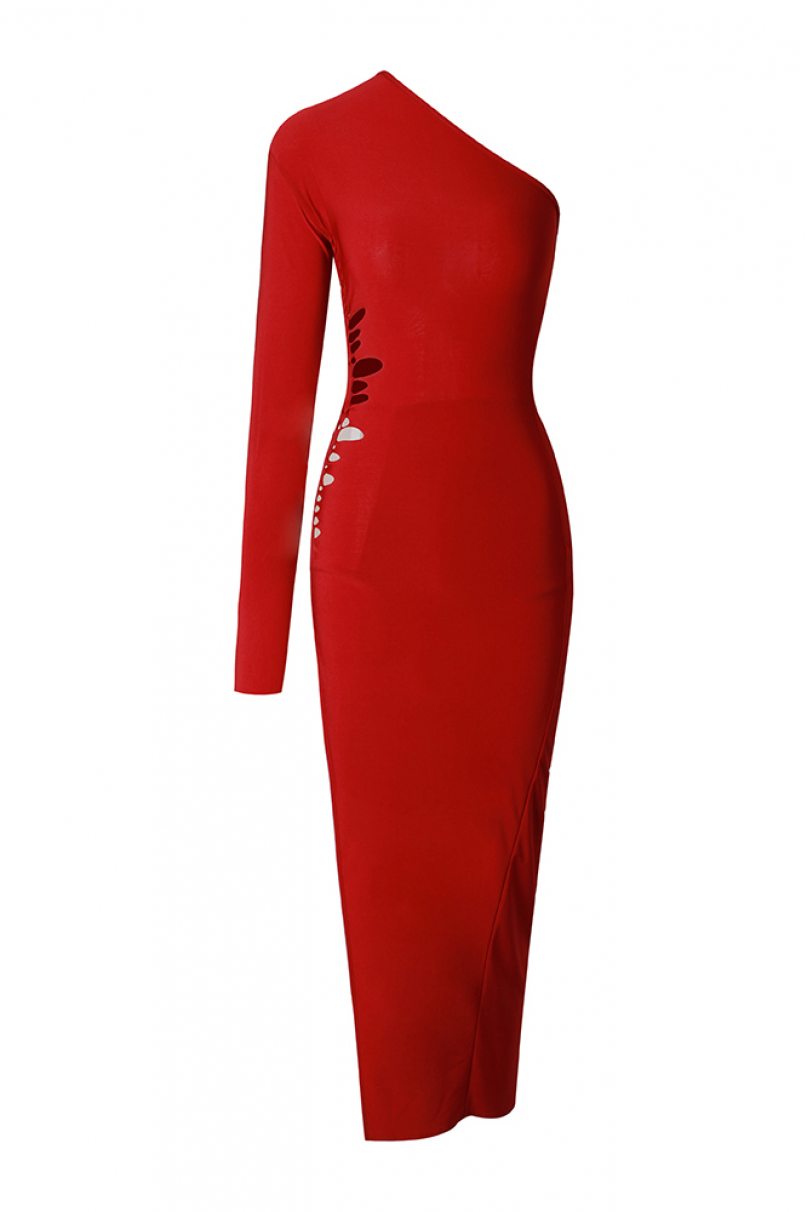 Latin dance dress by ZYM Dance Style model 2253/Wine Red