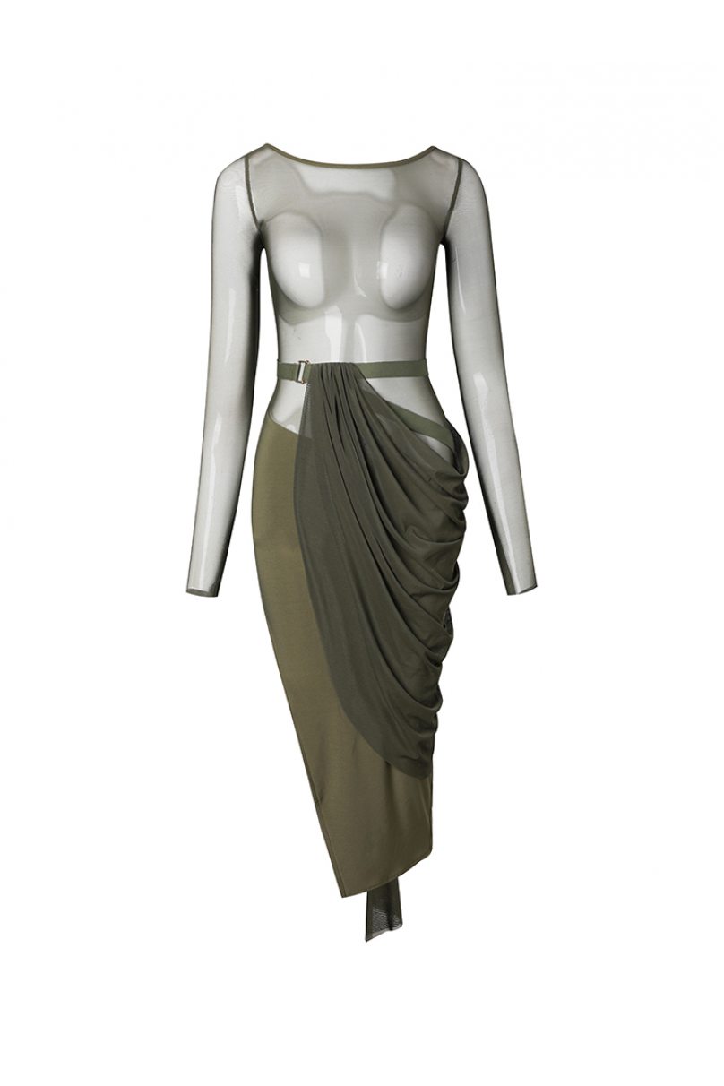 Сукня для бальних танців для латини від бренду ZYM Dance Style модель 2263/Dark Green