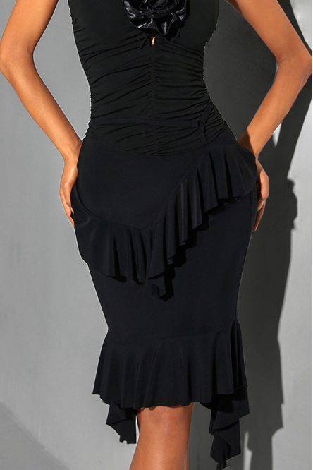 Latin dance skirt by ZYM Dance Style model 2345 Black